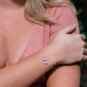 Blue Lace Agate Fancy 2-4mm Smooth beads adjustable stacking bracelet | STK-1618