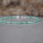 Columbian Emerald Round 2mm Smooth beads adjustable stacking bracelet | STK-2319