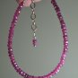 Dyed Ruby Rondelle 3-3.5mm Faceted beads adjustable stacking bracelet | STK-2392