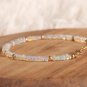 Ethiopian Opal Rondelle 3mm Smooth beads adjustable stacking bracelet | STK-2633