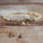 Ethiopian Opal Rondelle 3mm Smooth beads adjustable stacking bracelet | STK-2640