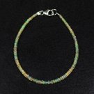 Ethiopian Opal Rondelle 3mm Smooth beads adjustable stacking bracelet | STK-2668