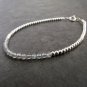 Gray Labradorite Round 4mm Faceted beads adjustable stacking bracelet | STK-3261