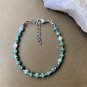 Green Spot Jasper Round 6mm Smooth beads adjustable stacking bracelet | STK-3430
