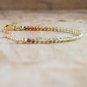 Grossular Garnet Round 3mm Faceted beads adjustable stacking bracelet | STK-3474