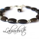 Labradorite Rectangle 5x8mm Smooth beads adjustable stacking bracelet | STK-3881