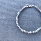 Labradorite Rondelle 3.5mm Faceted beads adjustable stacking bracelet | STK-3940
