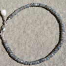 Labradorite Rondelle 3.5mm Faceted beads adjustable stacking bracelet | STK-4000