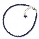 Lapis Lazuli Round 2-2.5mm Faceted beads adjustable stacking bracelet | STK-4138