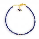 Lapis Lazuli Round 2-2.5mm Faceted beads adjustable stacking bracelet | STK-4168