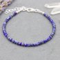 Lapis Lazuli Round 3.5-4mm Faceted beads adjustable stacking bracelet | STK-4218