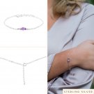 Lavender Amethyst Mix 2-4mm Smooth beads adjustable stacking bracelet | STK-4432