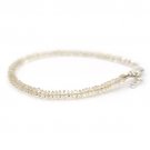 Lemon Quartz Button 3.5-4mm Smooth beads adjustable stacking bracelet | STK-4450