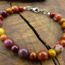 Mookaite Jasper Round 6-8mm Smooth beads adjustable stacking bracelet | STK-4592