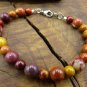Mookaite Jasper Round 6-8mm Smooth beads adjustable stacking bracelet | STK-4592