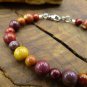 Mookaite Jasper Round 6-8mm Smooth beads adjustable stacking bracelet | STK-4592