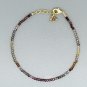 Multi Sapphire Round 2.5mm Faceted beads adjustable stacking bracelet | STK-4797