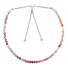Multi Spinel Round 2-2.5mm Faceted beads adjustable stacking bracelet | STK-4846