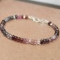 Multi Spinel Rondelle 3-4mm Smooth beads adjustable stacking bracelet | STK-4854