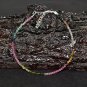 Multi Tourmaline Round 2mm Faceted beads adjustable stacking bracelet | STK-4872