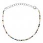 Multi Tourmaline Round 2mm Faceted beads adjustable stacking bracelet | STK-4878