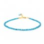 Neon Apatite Round 2-2.5mm Faceted beads adjustable stacking bracelet | STK-4966