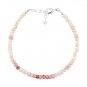 Pink Opal Rondelle 3-3.5mm Faceted beads adjustable stacking bracelet | STK-5108