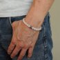 Rainbow Moonstone Round 6mm Smooth beads adjustable stacking bracelet | STK-5195