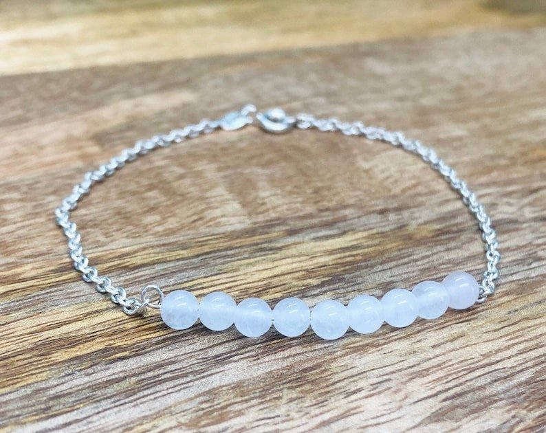 Rainbow Moonstone Round 4mm Smooth beads adjustable stacking bracelet | STK-5244