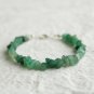 Raw Aventurine Nugget 3-5mm Smooth beads adjustable stacking bracelet | STK-5301