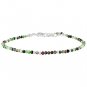 Ruby Zoisite Round 2-2.5mm Faceted beads adjustable stacking bracelet | STK-5386