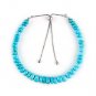 Turquoise Rondelle 3-4.5mm Faceted beads adjustable stacking bracelet | STK-5555