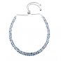 Aquamarine Rondelle 2-3.5mm Faceted beads adjustable stacking bracelet | STK-0735