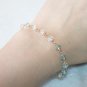 Aquamarine Rondelle 4.5-5mm Faceted beads adjustable stacking bracelet | STK-0773
