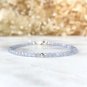 Blue Lace Agate Round 3.5mm Faceted beads adjustable stacking bracelet | STK-1624