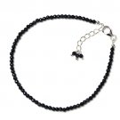 Blue Sapphire Round 2-2.5mm Faceted beads adjustable stacking bracelet | STK-1655