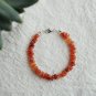 Carnelian Nugget Chips 3-4mm Smooth beads adjustable stacking bracelet | STK-1866
