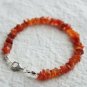 Carnelian Nugget Chips 3-4mm Smooth beads adjustable stacking bracelet | STK-1866
