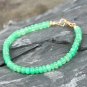 Chrysoprase Rondelle 4.5-5mm Smooth beads adjustable stacking bracelet | STK-2070