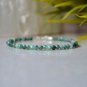 Colombian Emerald Round 3mm Faceted beads adjustable stacking bracelet | STK-2315