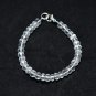 Crystal Quartz Rondelle 6mm Faceted beads adjustable stacking bracelet | STK-2335