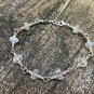 Crystal Quartz Rondelle 6mm Faceted beads adjustable stacking bracelet | STK-2341