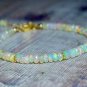 Ethiopian Opal Rondelle 4mm Faceted beads adjustable stacking bracelet | STK-2628