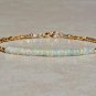 Ethiopian Opal Rondelle 3mm Faceted beads adjustable stacking bracelet | STK-2630