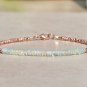 Ethiopian Opal Rondelle 3mm Faceted beads adjustable stacking bracelet | STK-2716