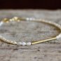 Fresh Water Pearl Oval 3x4mm Smooth beads adjustable stacking bracelet | STK-2862