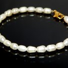 Fresh Water Pearl Drum 6x4mm Smooth beads adjustable stacking bracelet | STK-2863