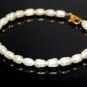 Fresh Water Pearl Drum 6x4mm Smooth beads adjustable stacking bracelet | STK-2863