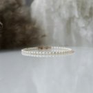 Fresh Water Pearl Oval 4x2mm Smooth beads adjustable stacking bracelet | STK-2867