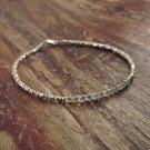 Green Amethyst Rondelle 3mm Faceted beads adjustable stacking bracelet | STK-3279